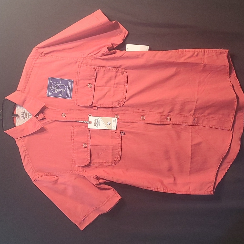 Izod saltwater performance short sleeve shirt Small